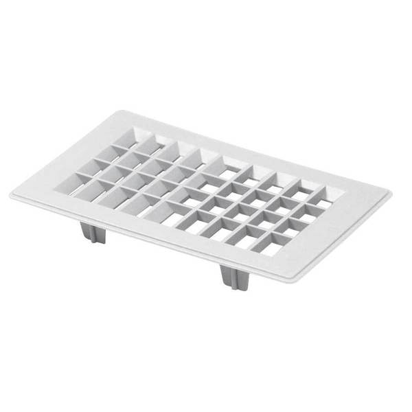 D&W D&W 7848RWH-2H-UL Plastic Floor Register - 4" x 8", White 7848RWH-2H-UL